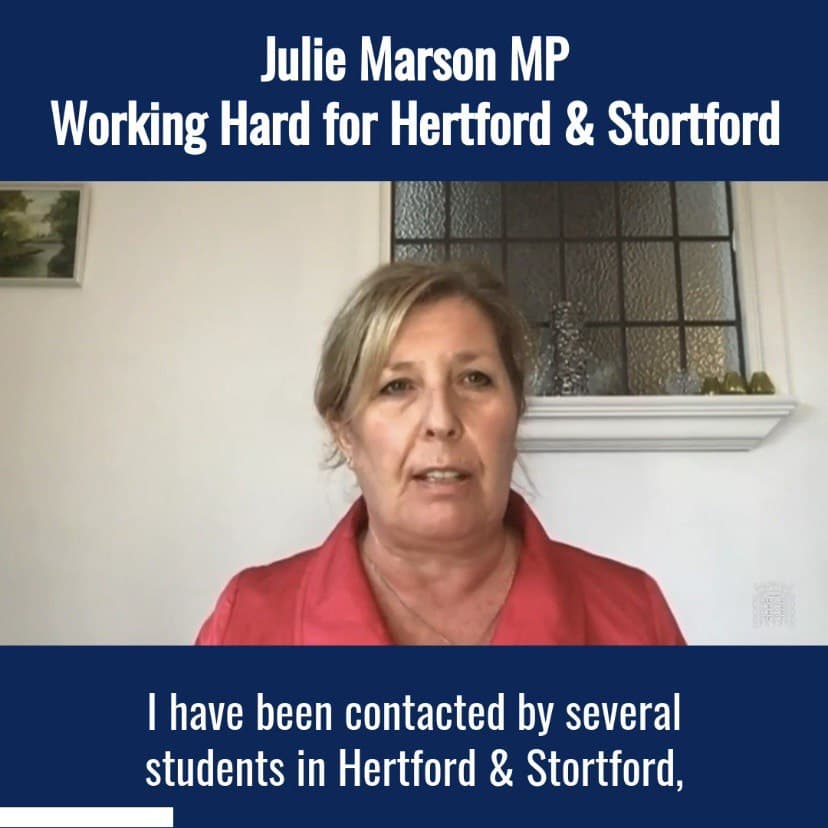 Julie Marson MP Stands Up for University Students